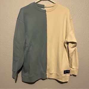Two-Tone Crewneck Sweater